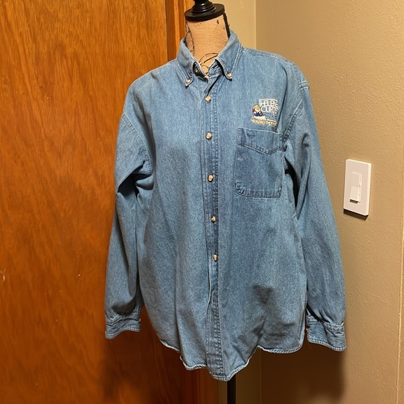 Bimini Bay Outfitters Denim Long Sleeve Shirt Size Large - Picture 7 of 8